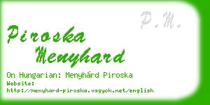 piroska menyhard business card