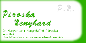 piroska menyhard business card